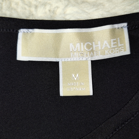 NWOT Michael Kors Black 3/4 Sleeve Shift Dress - Picture 11 of 16